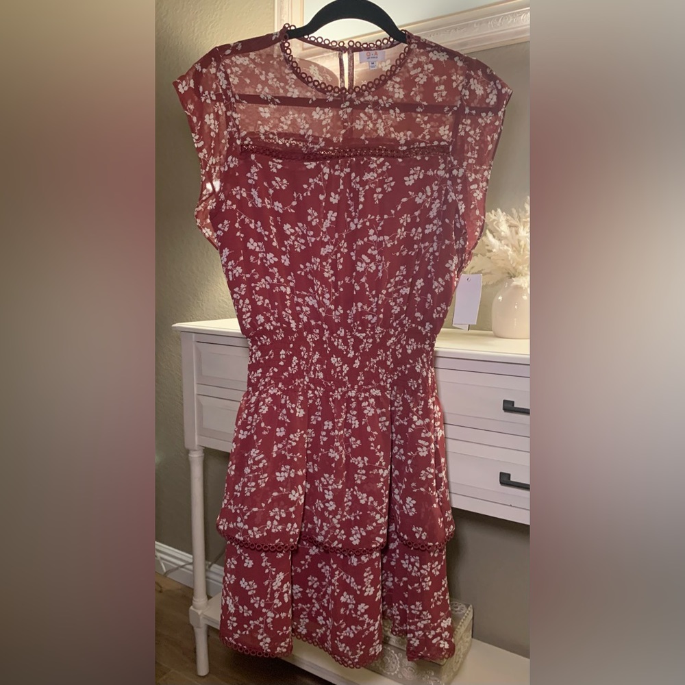 NWT Summer Floral Print Dress by Q + A Los Angeles Size Medium